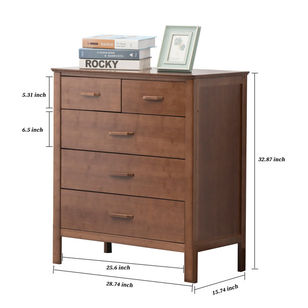 Maydear 5 Drawer 25.19'' W Dresser Wayfair